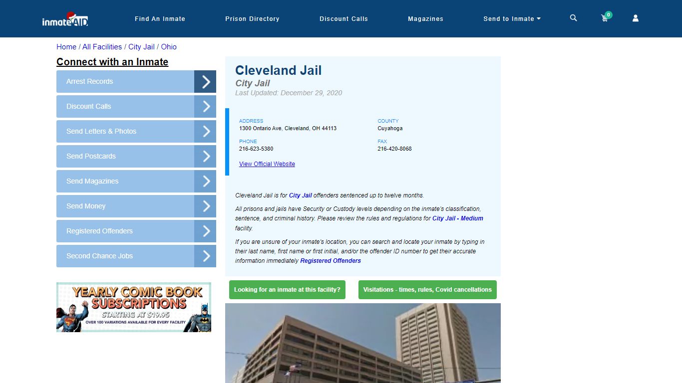 Cleveland Jail | Inmate Locator